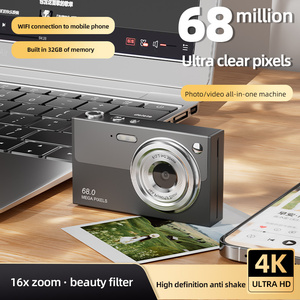 Professional 4K Vlog Digital <strong>Camera</strong> 2.8'' 68MP 16XZoom Dual Autofocus Anti Shake Wifi Connectivity 32G Memory CCD Sensor Element - Product Image 3