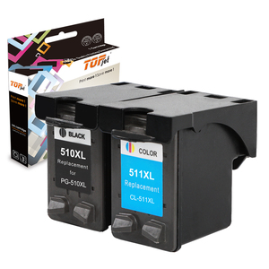Topjet PG510XL CL511XL PG 510 CL 511キヤノンPIXMAIP2700MP280プリンター用の再生カラーインクカートリッジPG510510XL 511XL