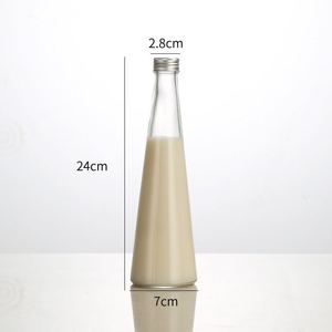 250ml thủy tinh nước giải khát chai vương miện cap sang trọng hình nón thiết kế đồ uống lạnh trái cây rượu vang trà 350ml Công suất bao bì khuếch tán sử dụng 8oz - Product Image 4