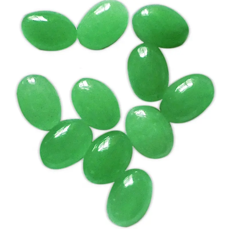 Gema Natural de jade verde para incrustaciones de joyería