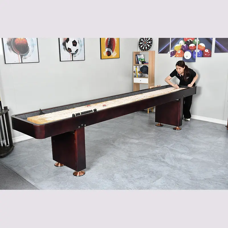 Nieuwe Luxe 12 'Massief Houten Sjoelbak Tafel Met Bowling Voor Sjoelbak Spel