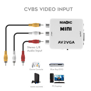Mini Size 1080p AV2VGA AV to <strong>VGA</strong> Video Audio Converter for PC to TV HD Computer to TV