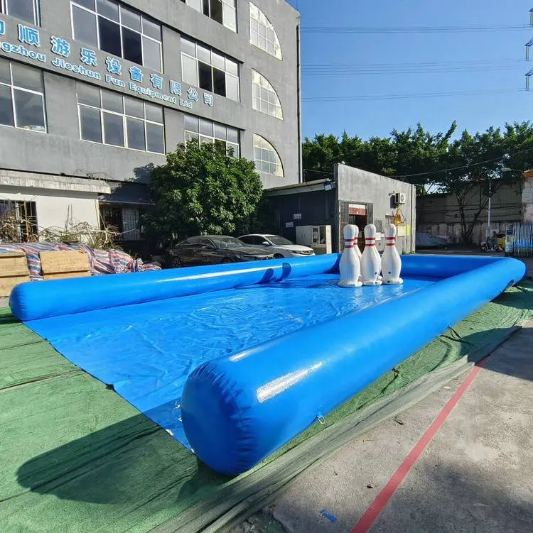 Fábrica preço inflável boliche pin e boliche pin pista de corrida com zorb bola