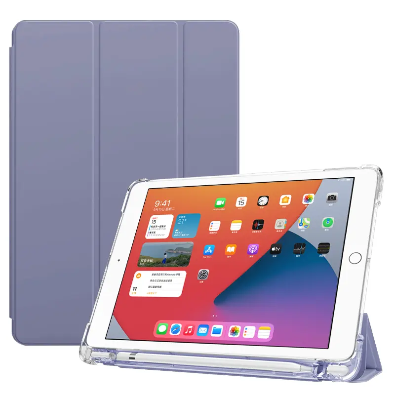 Factory Sale Foldable Stand Shockproof Magnetic Flip iPad Case For iPad 8th 9th Gen 10.2" TPU Case with Pencil Holder