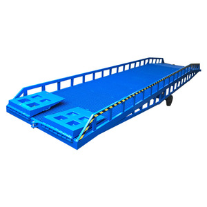 Rampa de muelle de carga móvil de 10 toneladas, plataforma de descarga de contenedores logísticos, rampa de carga móvil con manivela manual