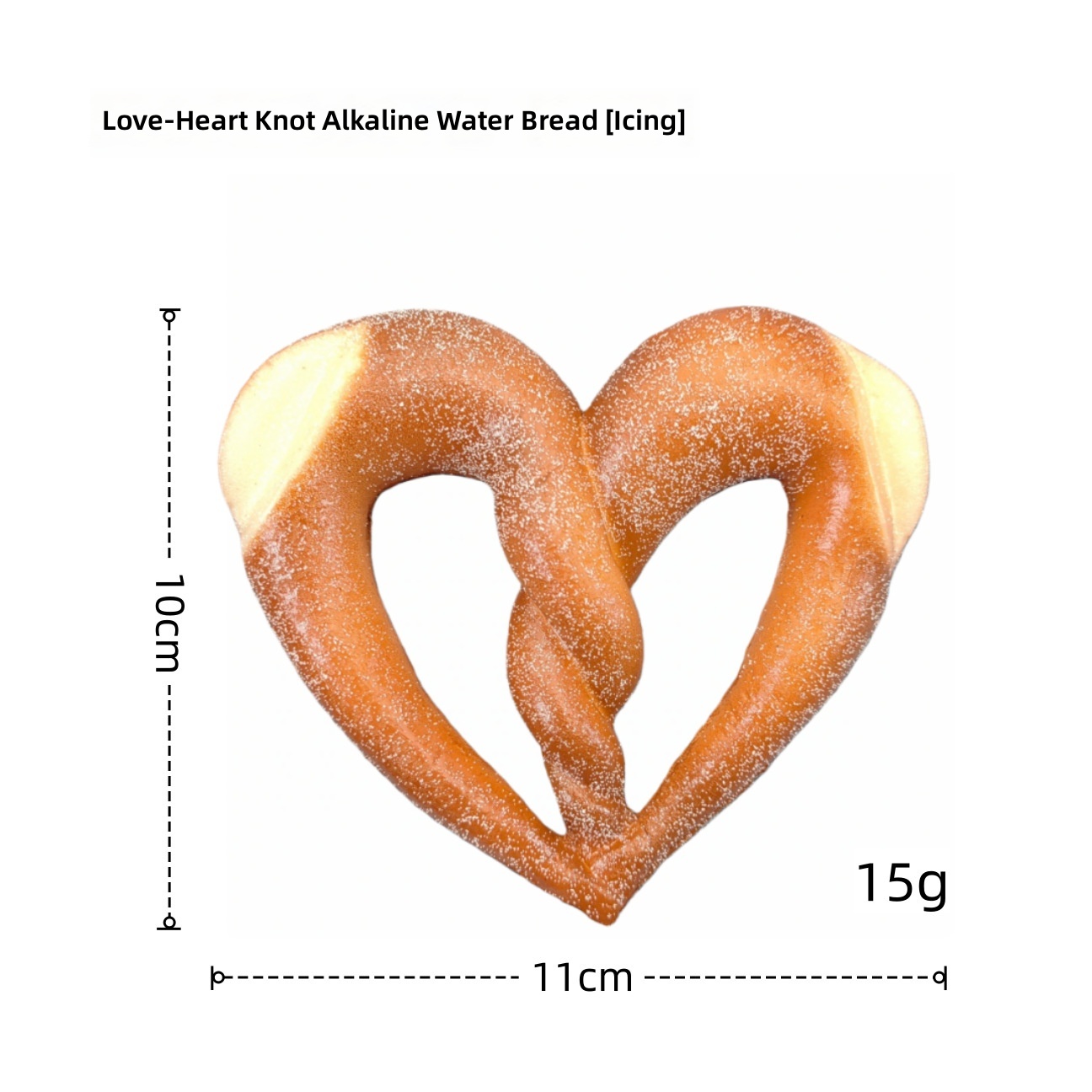 Pan de agua alcalina con glaseado de nudo de amor