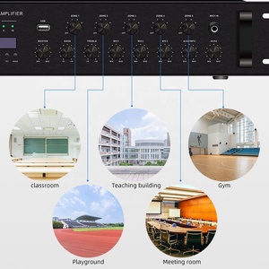 PA System Multi Channel Speaker Volume Control Professional Mixing Power Audio Amplifier <strong>Match</strong> for <strong>Sound</strong> Mixer with Wireless BT - Product Image 6