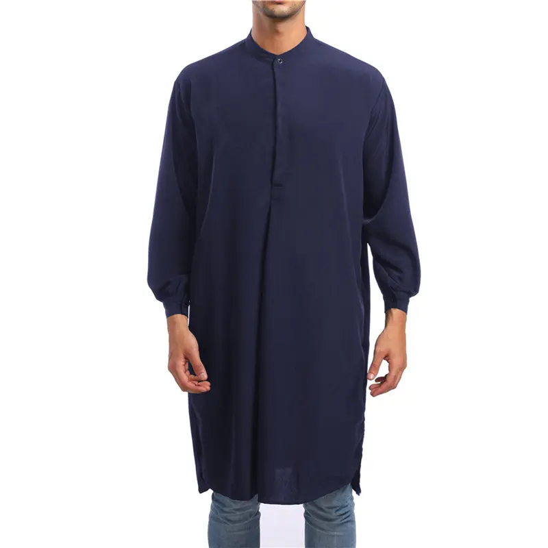 Dubai Islamic Shirts Top Long Sleeve Robe Arabie Saoudite Homme Kaftan Abaya Islamic Clothing