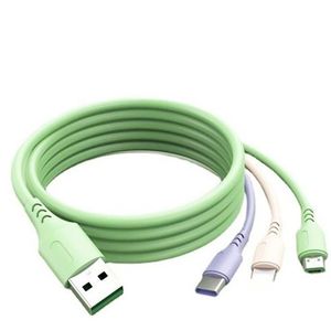 スマートフォン & コンピュータ用3-in-1高速USBデータ充電ケーブルセーフ充電器ワイヤーコード - Product Image 3