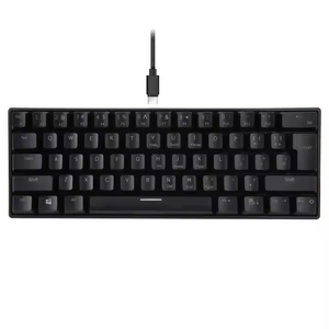 61キーRGB人間工学に基づいたデザイン機械式コンピュータキーボードゲーミングキーボマウスコンボ接続 - Product Image 1
