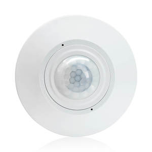 Interruptor de sensor de movimiento de alta sensibilidad con detección de 360 °, sensor PIR montado en el techo, temporizador de ajuste y sensibilidad a la luz
