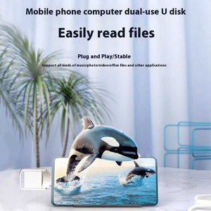 แฟลชไดรฟ์ USB 2.0โลหะขนาดเล็กความเร็วสูงแบบสองอินเตอร์เฟส USB ขนาด128GB USB สำหรับโทรศัพท์มือถือคอมพิวเตอร์64G - Product Image 5