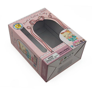 Custom Design Printed Corrugated Paper <strong>Toy</strong> <strong>Box</strong> Retail Children <strong>Toy</strong> Car Doll <strong>Box</strong> with clear Display Window - Product Image 2