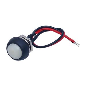 Interruttore a pulsante da 12mm impermeabile piccolo circuito auto filo altoparlante elettrico mini barca forma rotonda linea PBS-11B PBS-33b - Product Image 5