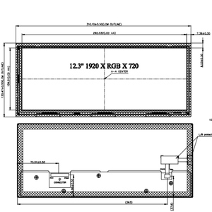 12,3-Zoll-TFT-LCD-Modulleiste LCD-Anzeige 12,3 "1920x720 LCD-Bildschirm LVDS-Schnitts telle und hohe Helligkeit 800 nit - Product Image 2
