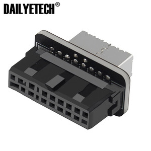 20ピンから19ピンへのコンバーターUSB3.0内部ヘッダーからUSB3.1/3.2タイプCフロントタイプEアダプター (PCマザーボードコネクタライザー用)