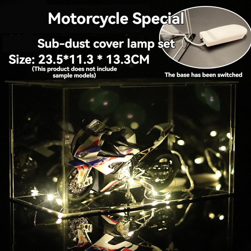 Cubierta de polvo de la motocicleta + Luz de cadena