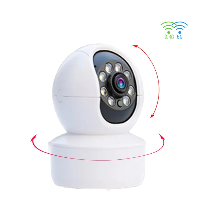 2.4G/5G WiFi 2MP OEM Câmera de Segurança Baby Pet Elder Câmera Vigilância AI Auto Tracking Wireless Home CCTV Security Camera