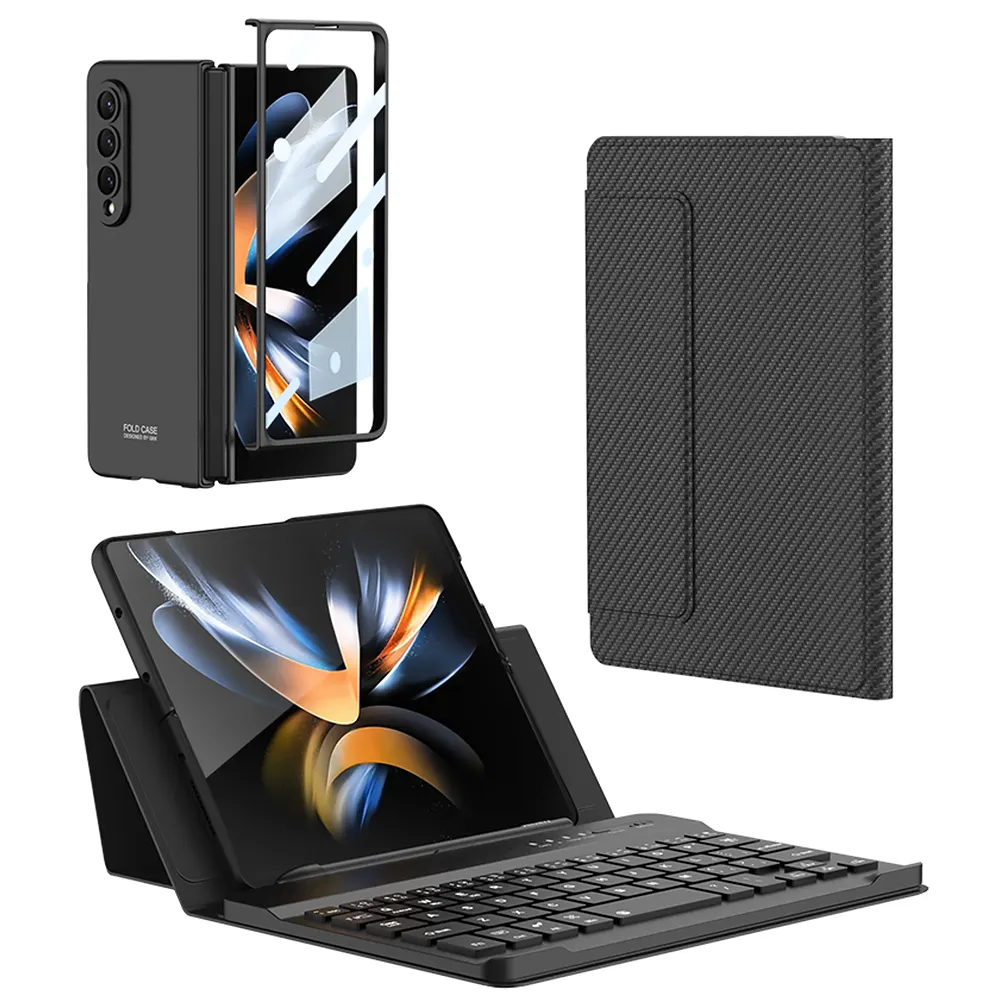 GKK новый продукт, кобура для клавиатуры, кожаный чехол для мобильного телефона Samsung Galaxy Fold 4 5G, универсальная беспроводная клавиатура для телефона