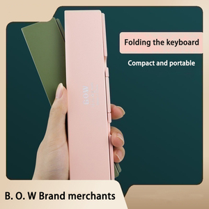 PCTENK XK87B Mini Folding <strong>Keyboard</strong> Bluetooth Wireless <strong>Keyboard</strong> Foldable Keypad for Laptop Windows <strong>Android</strong> Ios Tablet ipad Phone - Product Image 3