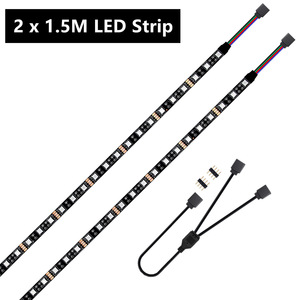 Computer gehäuse LED-Licht leisten für M/B mit 12V 4-poligem RGB-Header-kompatiblem PC RGB-Streifen-5050 Magnetischer PC-LED-Streifen - Product Image 6