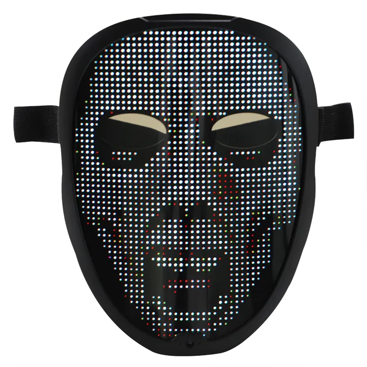 Máscaras de disfraces iluminadas con aplicación controlada, máscara de fiesta LED DIY, máscaras de Halloween
