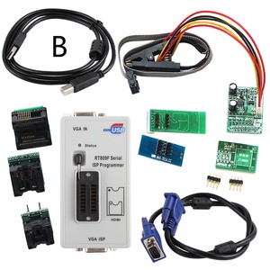 2021 Neuester RT809F LCD ISP Programmierer 15 Adapter KB9012 TSOP8 TSSOP8 IC Test Clip SOP16 VGA Kabel Kostenloser Versand