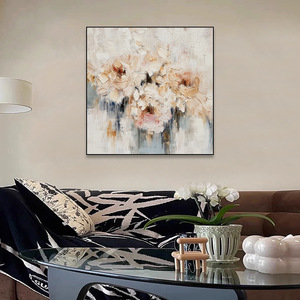 Pintura al óleo con patrón Floral abstracto grande, lienzo impreso Digital para dormitorio, sala de Estar, comedor, decoración - Product Image 3