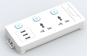 US Plug Universal Standard Outlets <strong>2</strong> Way with <strong>3</strong> USB Ports <strong>Multi</strong> <strong>Functional</strong> Power Extension <strong>Sockets</strong> Power Strip - Product Image 2