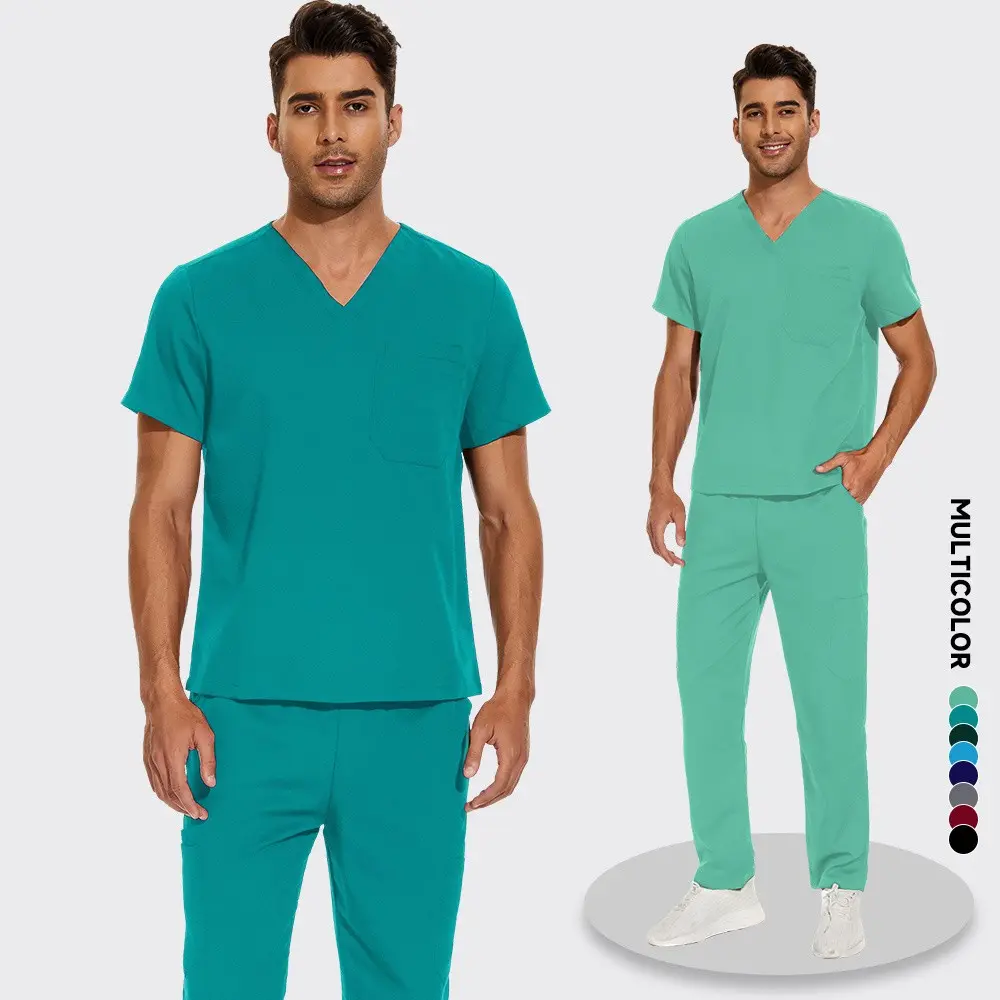 Conjunto de roupas de enfermagem personalizadas para clínica de higiene pessoal, roupas de trabalho para homens, uniforme de trabalho para verificação de saúde dos dentes e dentes