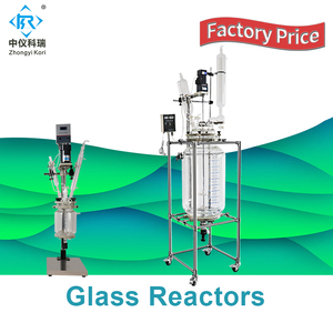 Reactor de vidrio de cristalización en laboratorio, kit de destilación de 50 litros con recipiente encamisado con agitador, kit de destilación de 50 litros