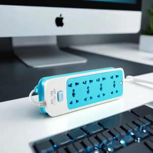 Enchufe de alimentación de 8 salidas universales personalizado de fábrica con interruptor 10A tablero eléctrico de corriente nominal para el hogar y la Oficina - Product Image 4