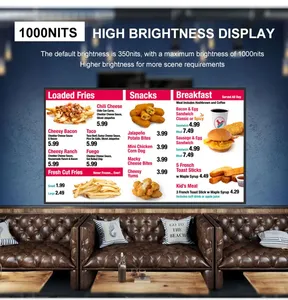 Крытый экран рекламы Android Wifi Network Digital Signage доски меню Media Player для рекламы