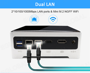 Eglobal Intel Core I5-7300HQ Mini PC 64GB D4 Dual Display(DP+HD) Dual LAN <strong>Desktop</strong> <strong>Computer</strong> Quad Core Fan Industrial Mini PC - Product Image 4