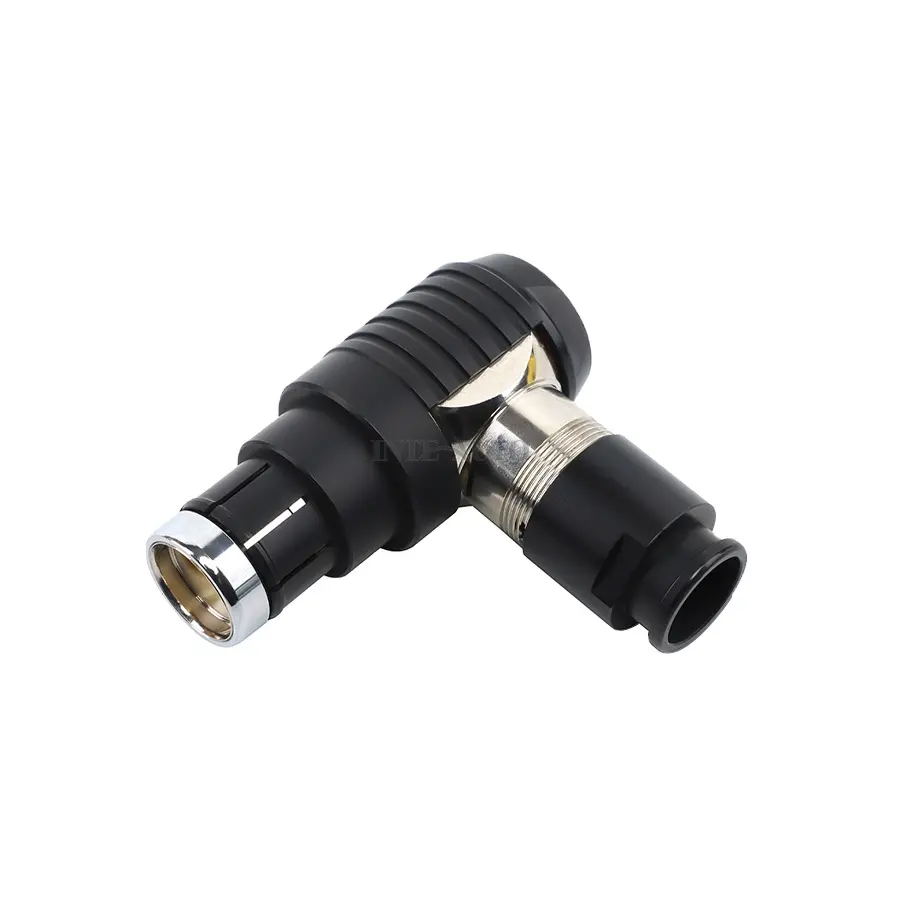 Conector circular de ángulo recto, accesorio Compatible con WSO105Z087-130 serie 105, 2 hembra, macho cromado perla