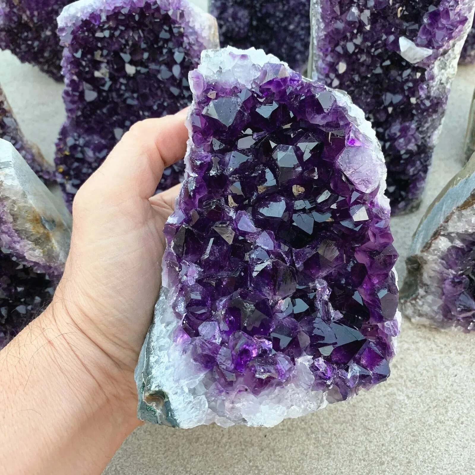 Natural Uruguay amethyst cluster purple quartz crystal amethyst geode for Home Decor