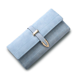 批发高品质 <span class=keywords><strong>PU</strong></span> 皮革与经典格子图案女士钱包
