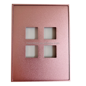 EU Standard Alloy Aluminum Smart Anodizado Light Switch 3/4 Push Button Panel Automation Smart Home Switches Frame
