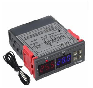 <strong>Digital</strong> <strong>Temperature</strong> <strong>Controller</strong> C/F Thermostat Relay 10A Heating/Cooling Thermoregulator Dual LED Display STC-3018 - Product Image 1