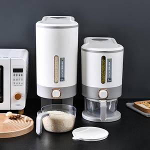 ホット販売ライスディスペンサー密閉穀物容器収納食品容器カートンカスタマイズされたモダンな長方形キッチンライスボックス10kg