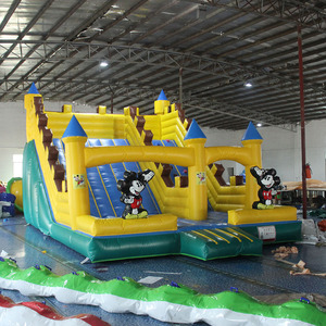 Mickey Chuột Nhà Bị Trả Lại Với Trượt Trong Nhà Ngoài Trời Inflatable Lâu Đài Bouncy Funhouse Bóng Cho Trẻ Em Thương Mại Bán - Product Image 1