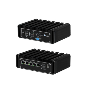 インダストリアルファイアウォールN100 DDR5 16GB NVMeファンレスミニPCソフトルーターWin10 Linux Pfsenseシステムミニコンピュータ - Product Image 1