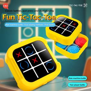 Özel 5 1 elektronik Tic Tac Toe oyunu el elektrikli bulmaca oyun konsolu-Tic Tac Toe dokunmatik seyahat oyun konsolu - Product Image 4