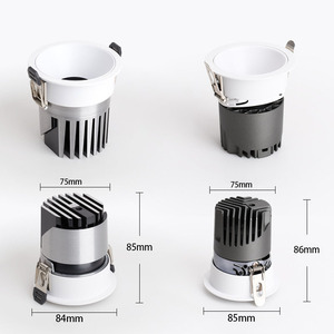 可调光斑9W 7w商用筒灯可调光天花板12w嵌入式防眩光COB发光二极管筒灯 - Product Image 2