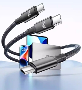 Fabrika doğrudan satış 2-in-1 100W süper hızlı şarj kablosu tip c Android Apple tipi C için uygun - Product Image 1