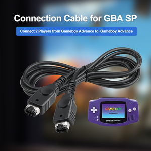 Black 1.2M 3.9FT Black GBA <strong>SP</strong> Link Cable, <strong>2</strong> Player Game Link Cable for Nintendo Gameboy <strong>Advance</strong> <strong>SP</strong>/Gameboy <strong>Advance</strong> - Product Image 2