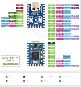 Microcontrollore PICO scheda di sviluppo RP2040 processore dual-core micrognow lampone PI RP2040-ZERO