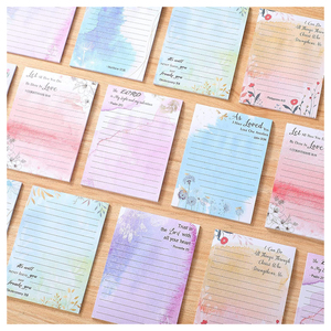 Bloc de notas forrado más vendido 4*5 pulgadas nota autoadhesiva 30 páginas notas adhesivas florales coloridas - Product Image 1