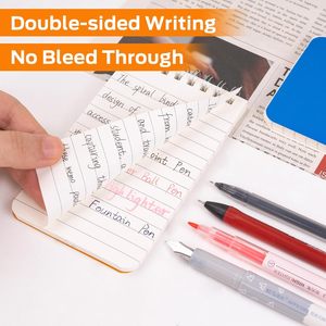 袖珍笔记本大容量3x 5英寸迷你顶部装订螺旋记事本记事本6个彩色120页小列表记事本 - Product Image 5