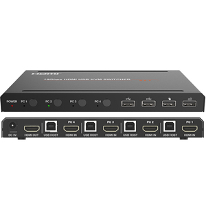 18Gbps 4 Port HDMI <strong>KVM</strong> <strong>Switch</strong> 4 in <strong>1</strong> Out HDMI <strong>KVM</strong> Switcher Keyboard